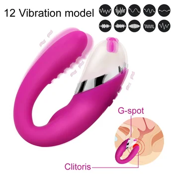 12 Greičio U Formos Vibratorius G Spot-Klitorio Stimuliatorius Makšties Vibracijos Massager Sekso Žaislai Suaugusiems, Moterims, Poroms Erotika