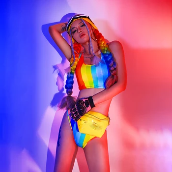 2020 m. Moteris Ašigalio Šokių Drabužius Seksualus Bikini Rinkiniai, naktiniame klube Bar Dj Ds Kostiumai Naujas Gogo Šokių Kostiumai Veiklos Drabužius DN6959