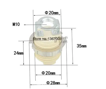 20pcs G9 LED Kristalų Lempos Turėtojai Halogeninės Bendrosios Bazės Lizdas Keramikos G9 Lempos Laikiklis M10 Laikiklis Lempos Lizdas Nuotrauka 2