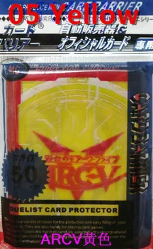 250 VNT (5 Maišeliai) YuGiOh kortelės rankovėmis ARC-V stalo žaidimai kortelės raštas 10 spalvų, 50 vnt./maišas Nuotrauka 2