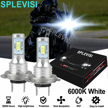 2VNT Ryškiai Balta Motociklo 35W LED Žibintų Lemputės 6000K Komplektas Suzuki GSXR1000 600 750 Hayabusa Luces led Para Moto