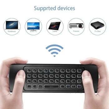 2X MX3 Oro Mouse Belaidė Klaviatūra su Apšvietimu Smart Nuotolinio Valdymo 2.4 G RUSIJA X96 Tx3 H96 Android TV Box Nuotrauka 2