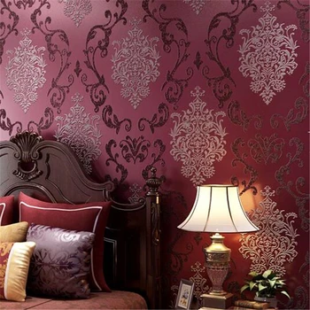 3D reljefo 3D tapetai Continental Damaske miegamojo kambarį fono sienos popieriaus namų dekoro papel de parede Beibehang