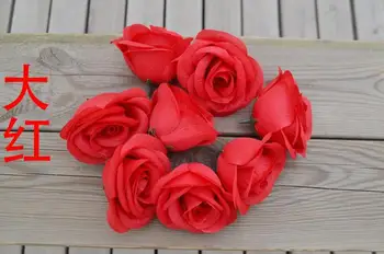 8CM Dirbtinių rožių Žiedų Galvučių Camellia Rožė, Bijūnas FlowerFor Vestuvių Dekoravimas Arch Gėlių kompozicijų 
