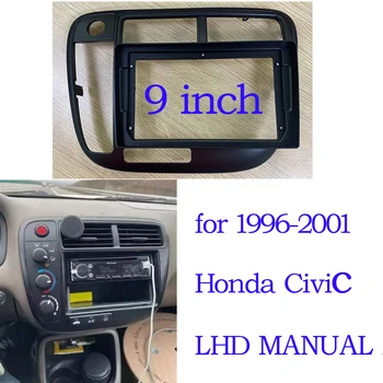 9 colių Automobilinis Fasciją Radijo Pulto 1998-2000 m. Honda Civic Brūkšnys Rinkinys Įdiegti Facia Konsolės Bezel Stereo Adapterio Plokštė Apdaila Padengti