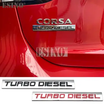 Automobilio Stilius Turbo Dyzelinas 3D Metalo Lydinio Klijų Emblema Galiniai Kamieno Ženklelis Sparno Lipdukas Automobilių Kėbulo Decal Auto Priedų