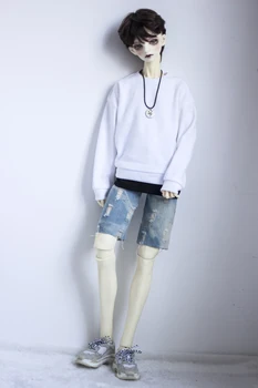 BJD doll drabužiai tinka 1/3 1/4 MSD dydis paprasta joker dvi spausdinti hoodies 2 spalvos į lėlės priedai Nuotrauka 2