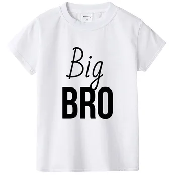 Big Bro Didelis Sis Lil Bro Lil Sis Kūdikių marškinėliai Vaikams marškinėliai Kūdikiui Dovanų Vasaros trumpomis Rankovėmis Šeimos Pacios Brolis ir Sesuo Tee