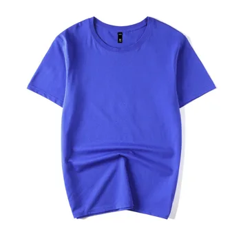 C1253-2020Summer nauja, vyriški marškinėliai kieto spalvų slim tendencija atsitiktinis trumparankoviai mados