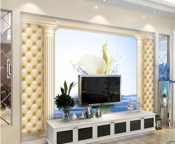 Calla Romos skiltyje diamond flexpack 3D Tapetai,viešbutis, restoranas, gyvenamasis kambarys su sofa-lova, tv sienos miegamajame 3d freskos papel de parede