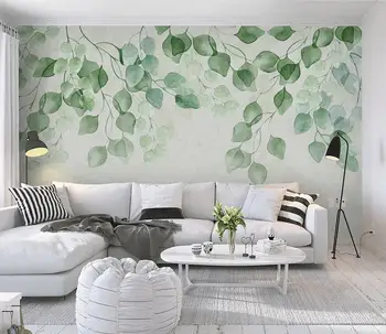 Custom klijų tapetai, paprastas ir stilingas gyvenimo kambario, miegamasis fone sienų apdaila tapetai, freskos Nuotrauka 2