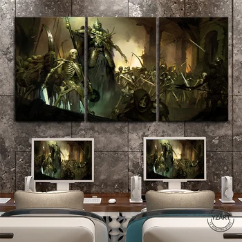 Diablo 4 Skeletas Armiją HD Žaidimas Plakatas Drobės Paintin Decorativ Menas, Sienų Dekoras Tapybos Namų Dekoro