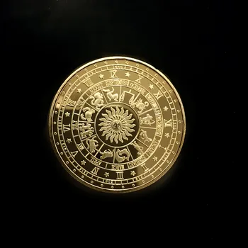 Dvylika Žvaigždynas Pasisekė Aukso Monetos Vandenis Proginės Monetos Nuotrauka 2