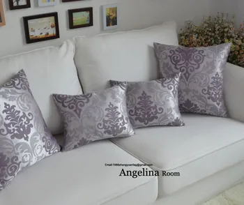Euro aukštos kokybės užvalkalas paprasto atlošo pagalvėlės užvalkalai violetinė + sidabro dviejų spalvų šilko užvalkalas Nuotrauka 2