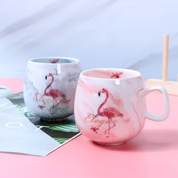 Flamingo Kavos Puodeliai, Keramikos Puodelis Kelionės Taurės Cute Kačių Snukio Ins 72*85mm H1215