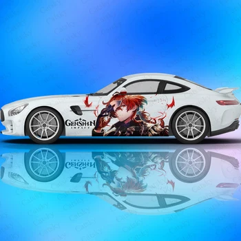 Genshin Anime Automobilių Lipdukai Pusėje Grafika Wrap Vinilo Modifikuotų Automobilių Dalys, Automobilių Lipdukai Žaidimas Rūbas Custom Modelis Lipdukai
