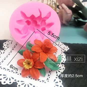 Gėlių silikono formos šokoladas minkštas pyragas apdaila kepimo įrankis 