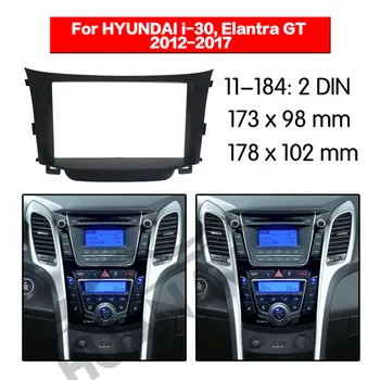 HUANAV Automobilio Radijas stereo įrengimo adapteris fascia 2012-2017 Hyundai i-30, 2DIN Stereo Rėmo Garso Fascias