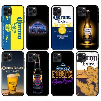 Juoda tpu case for iphone 5 5s se 2020 6 6s 7 8 plus x 10 XR XS 11 12 mini pro MAX galinį dangtelį Corona Extra 