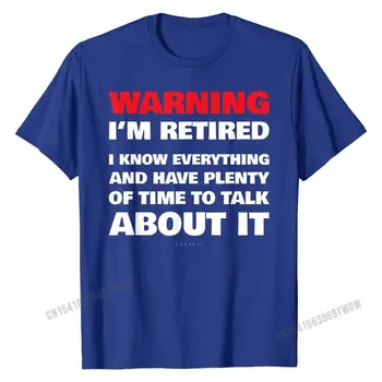 Juokinga Pensijų T Shirts Įspėjimas aš esu išėjęs į pensiją Dovanų Marškinėliai T-Shirt Hip-Hop Camisa Topai Marškinėliai Medvilniniai Marškinėliai Vyrams Normalus Nuotrauka 2