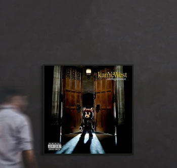 Kanye West Vėlyva Registracija Muzikos Albumo Viršelio Plakatas Drobė Spausdinti Rap Hip-Hop Muzikos Žvaigždė Dainininkas Sienų Tapybos Apdaila Nuotrauka 2