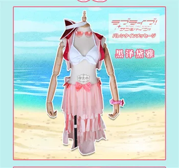 Lovelive Saulės Aqours Nauja Suknelė SIC12 Tsushima Yoshiko Plaukimo kostiumas, Cosplay Kostiumų Visą Narys, Pilnas Komplektas