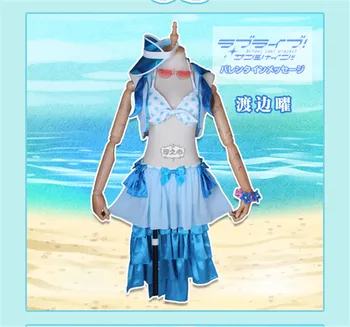 Lovelive Saulės Aqours Nauja Suknelė SIC12 Tsushima Yoshiko Plaukimo kostiumas, Cosplay Kostiumų Visą Narys, Pilnas Komplektas Nuotrauka 2