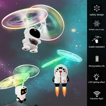 Mini Orlaivių Žaislas Mini Orlaivio Skrydžio Žaislai Lėktuvo Žaislas Su LED Mirksi Žiburiai Astronautas formos Orlaivis Žaislas, Lauko Žaislai Nuotrauka 2