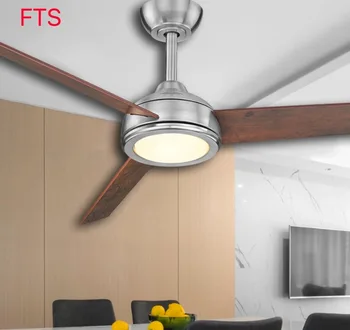 Modernios medžio masyvo nuotolinio valdymo ventiliatorius, šviesos, svetainė, valgomasis, miegamasis Šiaurės LED ventiliatorius, šviesos, namų vėdinimo fa