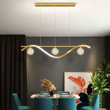 Modernių juodos ir aukso šviestuvo Led stiklo kamuolys liustra 100cm Lempa, Virtuvė, Gyvenamasis kambarys 110V, 220V, valgomasis kambarys žaibas
