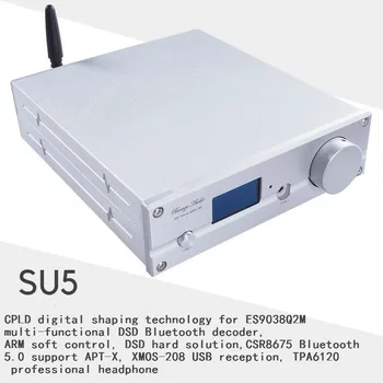 NAUJAS SU5 dekoderis ES9038Q2M chip XMOS U208 Daugiafunkcis USB Bluetooth 5.0 TPA6120 headphone palaiko DSD512