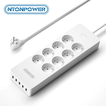 NTONPOWER Multi-Plug Power Strip ES Pratęsimo Laido Lizdas Surge Protector, su USB Elektros tinklo lizdo Elektros Kištuką Namuose Tarnyba