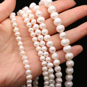 Natūralūs Gėlavandenių 100%Perlų Karoliukus, Netaisyklinga, Plokščia Ryžių Formos Punch Prarasti Perlai, Karoliukai, Papuošalai Priėmimo 
