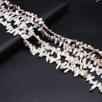 Natūralūs Gėlavandenių Perlų Nereguliarus Karoliukai Trijų-Septynių Skylę Prarasti Granulių, 