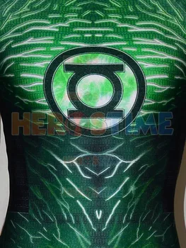 Nauja Žalia Cosplay Costum 3D Ptinted Supermeno Kostiumas Spandex Cosplay Zentai Kostiumas Helovinas Kostiumas su Kauke Nuotrauka 2