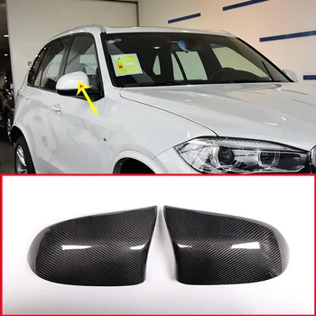 Nekilnojamojo Anglies Pluošto Pusės galinio vaizdo Veidrodis Padengti Apdaila BMW X3 X4 X5 X6 F25 F26 F15 F16 2013-2018 M. Automobilių Reikmenys