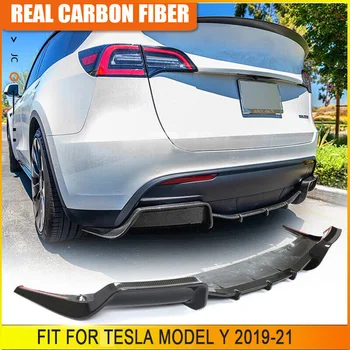 Nekilnojamojo Sausas Anglies Pluošto Galinio Buferio Difuzorius Lūpų Spoileris Už Tesla Model Y 2019-22