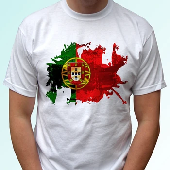 Portugalijos Vėliava - Balta Marškinėliai Viršuje Šalies Dizainas - Vyrai Kvėpuojantis Stogas, Laisvi Atsitiktinis Vyrai T-shirt S-3XL