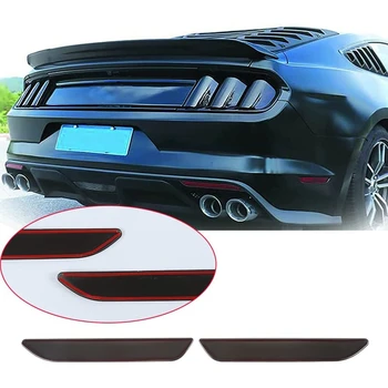 Ratų Antakių Šviesos Lempos Padengti ABS Ford Mustang 2015-2022 Šildomi Automobilių Reikmenys ,Rūkyti Juoda Nuotrauka 2