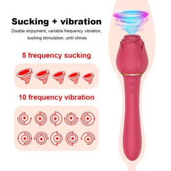 Rose Čiulpti Vibratorius Moterų G-Spot Klitorio Simuliatorius Makšties Massager Spenelių Gyvis Rose Vibator Žaislai Suaugusiems 18 Nuotrauka 2
