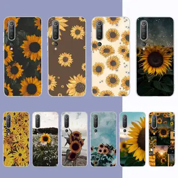 Saulėgrąžų Gėlių Gėlių Telefono dėklas Samsung S21 A10 už Redmi Pastaba 7 9 Huawei P30Pro Garbę 8X 10i dangtis