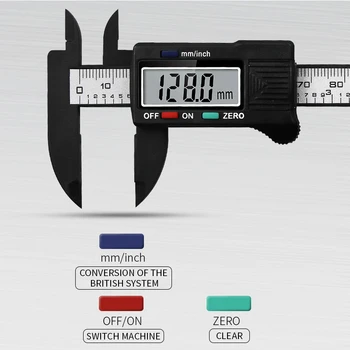 Skaitmeninių Elektroninių Vernier Suportas 150mm Tatuiruotė Antakių Valdovas Matavimo Įrankis LCD Microblading Mikrometro Matavimo Priemonės