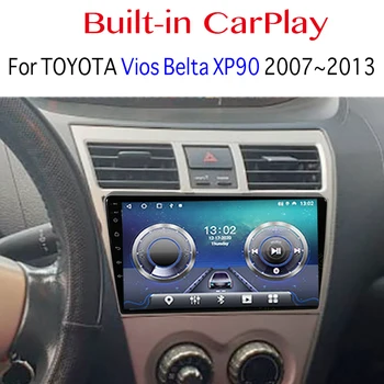 TOYOTA Vios Belta XP90 2007~2013 GPS Audio Radio Navigation NAVI Grotuvas Built-in CarPlay 360 BirdView