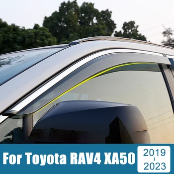 Toyota RAV4 XA50 2019-2021 2022 2023 RAV 4 Automobilio Lango Kreiptuvas Sun Guard Lietaus Ventiliacijos Dangčio Apdailos Skydelis Markizės Kūno Kit Lipdukas