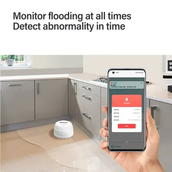 Tuya Zigbee Vandens Nuotėkio Detektorius Smart Home Realiuoju laiku Stebėti Potvynių Vandens Jutiklis 