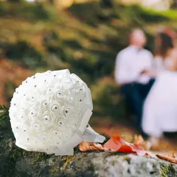 Vestuvių Prekių Putos, turintis Gėlių Nuotaka Modeliavimas Puokštė korėjos Vestuvių Bridesmaid Valdos W7X8