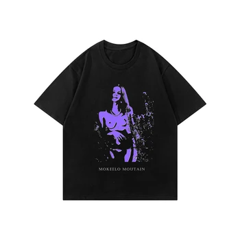Y2K Negabaritinių Grafinis T-marškinėliai Vyrams Hip-Hop Streetwear Gothic Punk Drabužiai Laisvi 100% Medvilnės Tees Unisex