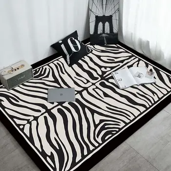 Zebra Spausdinami Kilimų Juodos ir Baltos spalvos Paprastumas Gyvenimo Kambario, Miegamasis Kilimas Namų Puošybai Kavos Stalo Užtiesalai Vonios kambarys neslidus Kilimėlis