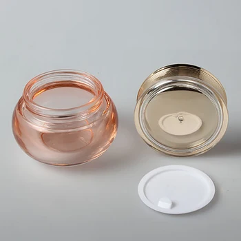 aukštos klasės odos priežiūros, konteinerių veido stiklainį grietinės, 50g rožinis/skaidrus prabangių kosmetikos ete grietinėlės indelį Nuotrauka 2