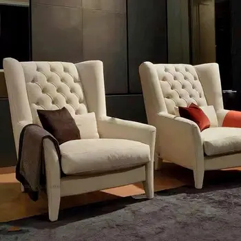 aukštos kokybės, moderni pokylių renginių baldų vieno sofa-lova, kėdė, italija prabanga, aukštos kokybės importo odos sofos, viešbučio fojė kėdė Nuotrauka 2